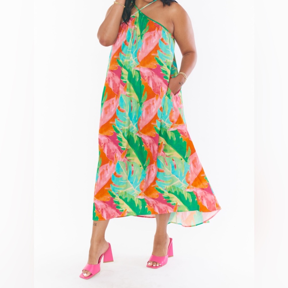 Show Me Your Mumu Lexington Midi Dress Linen Blend